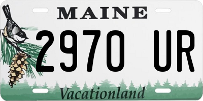 ME license plate 2970UR