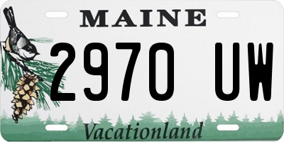 ME license plate 2970UW