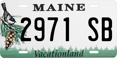 ME license plate 2971SB