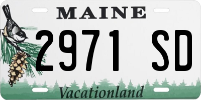 ME license plate 2971SD