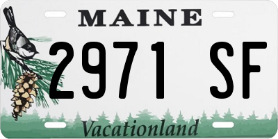ME license plate 2971SF