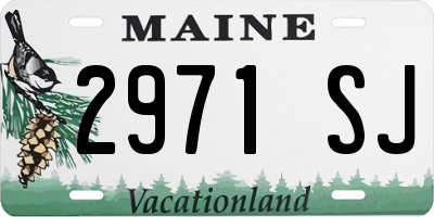 ME license plate 2971SJ