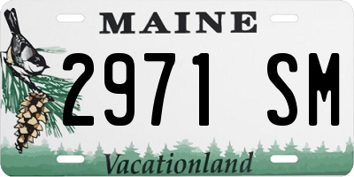 ME license plate 2971SM