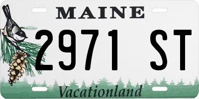 ME license plate 2971ST