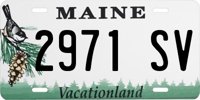 ME license plate 2971SV