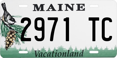 ME license plate 2971TC