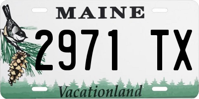 ME license plate 2971TX