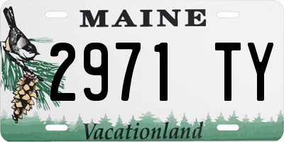 ME license plate 2971TY