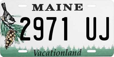ME license plate 2971UJ
