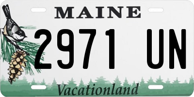 ME license plate 2971UN