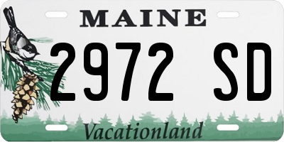 ME license plate 2972SD
