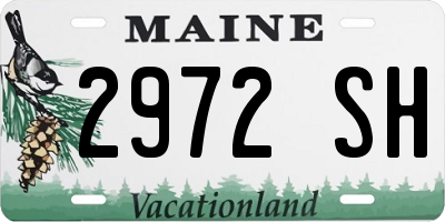 ME license plate 2972SH