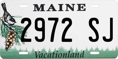 ME license plate 2972SJ