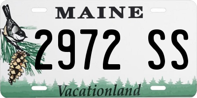 ME license plate 2972SS