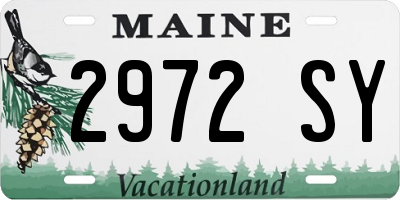 ME license plate 2972SY
