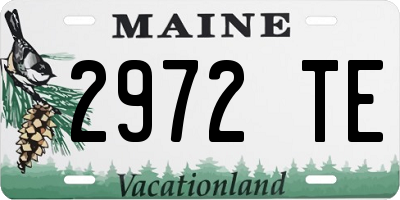 ME license plate 2972TE