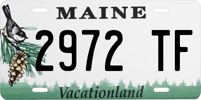 ME license plate 2972TF