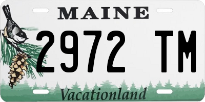 ME license plate 2972TM