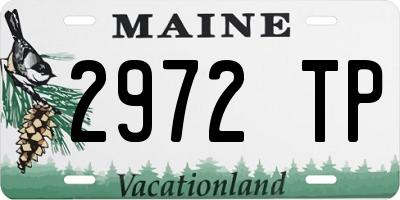 ME license plate 2972TP
