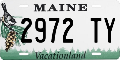 ME license plate 2972TY