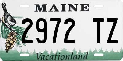ME license plate 2972TZ