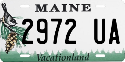 ME license plate 2972UA