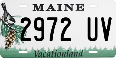 ME license plate 2972UV
