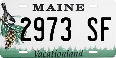 ME license plate 2973SF