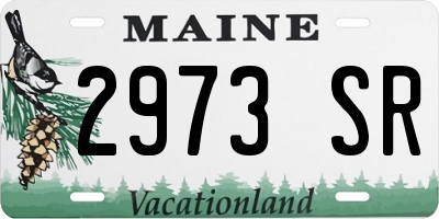 ME license plate 2973SR