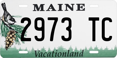 ME license plate 2973TC