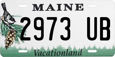 ME license plate 2973UB