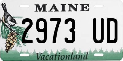 ME license plate 2973UD