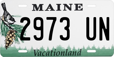ME license plate 2973UN