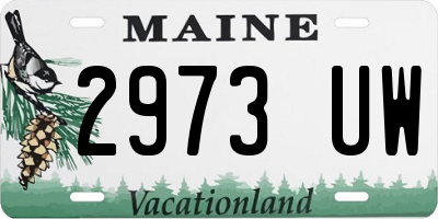 ME license plate 2973UW