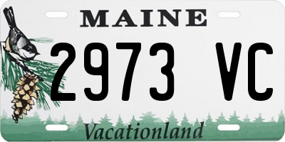 ME license plate 2973VC