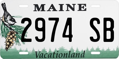 ME license plate 2974SB