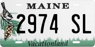 ME license plate 2974SL