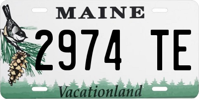 ME license plate 2974TE