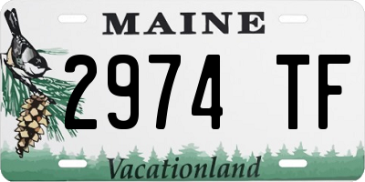 ME license plate 2974TF
