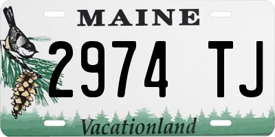 ME license plate 2974TJ