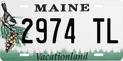ME license plate 2974TL