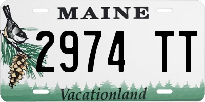 ME license plate 2974TT