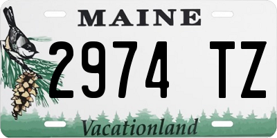 ME license plate 2974TZ