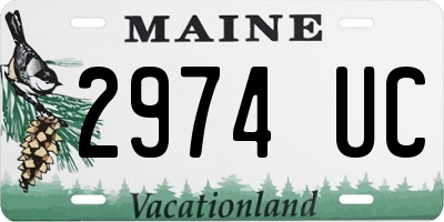 ME license plate 2974UC