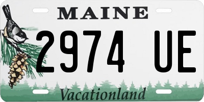 ME license plate 2974UE