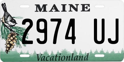 ME license plate 2974UJ