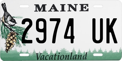 ME license plate 2974UK