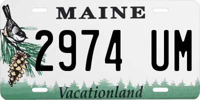 ME license plate 2974UM