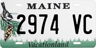 ME license plate 2974VC