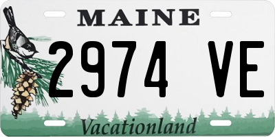 ME license plate 2974VE